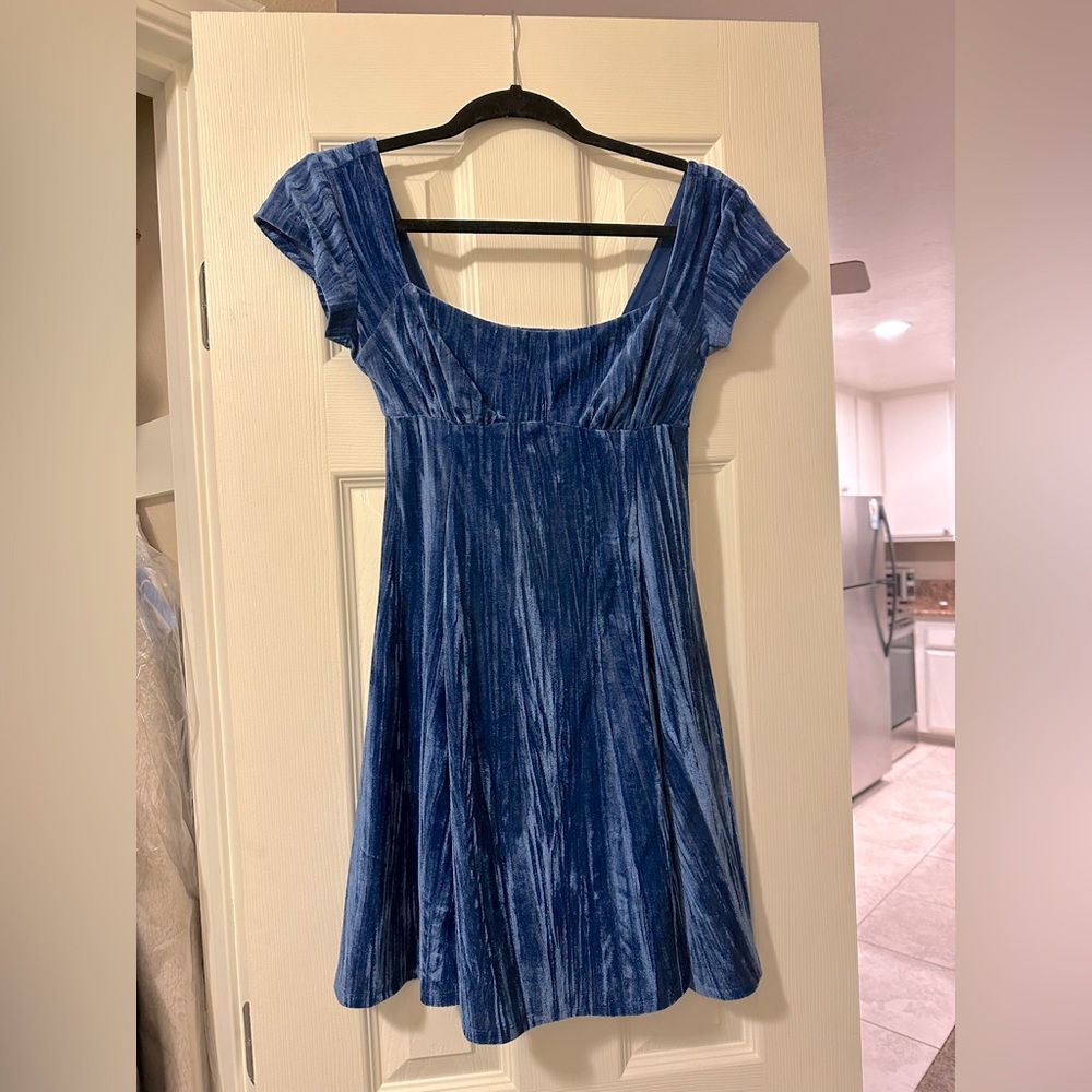 Urban Outfitters Blue Velvet Dress